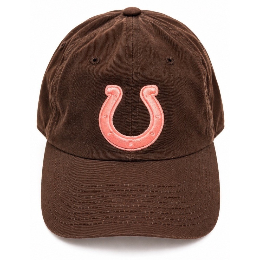 Indianapolis Colts Womens Hat Brown Pink Horseshoe Plaid NFL Adjustable Cap